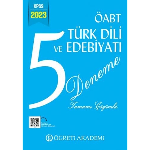 Öğreti Akademi 2023 Kpss Öabt Türkdili Ve Edebiyatı 5 Deneme