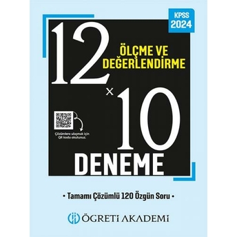 Öğreti Akademi 2024 Kpss Eğitim Bilimleri Ölçme Ve Değerlendirme 12X10 Deneme Çözümlü Komisyon