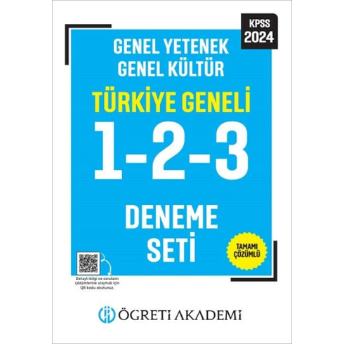 Öğreti Akademi 2024 Kpss Genel Yetenek Genel Kültür Tamamı Çözümlü Türkiye Geneli 1-2-3 (3'Lü Deneme Seti) Komisyon