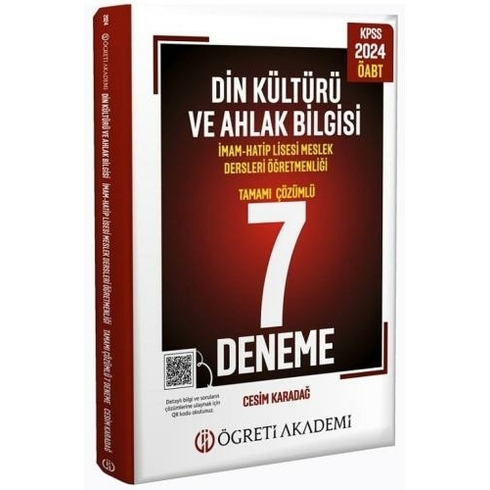 Öğreti Akademi 2024 Öabt Din Kültürü Ve Ahlak Bilgisi Öğretmenliği 7 Deneme Çözümlü Komisyon