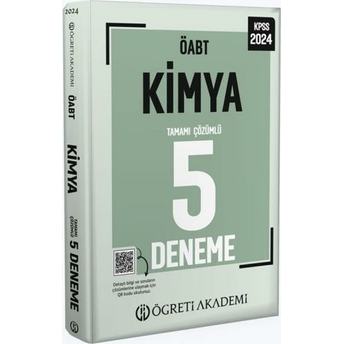 Öğreti Akademi 2024 Öabt Kimya 5 Deneme Tamamı Çözümlü Komisyon