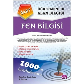 Öğretmenlik Alan Bilgisi Fen Bilgisi Öabt Adem Özyurt