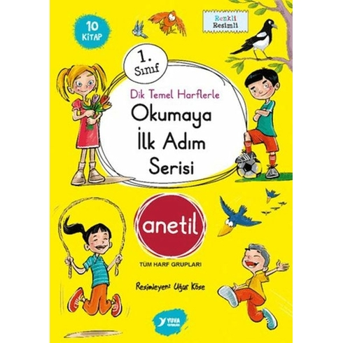 Okumaya Ilk Adım Serisi Anetil Düz Yazı (10 Kitap) Kolektif