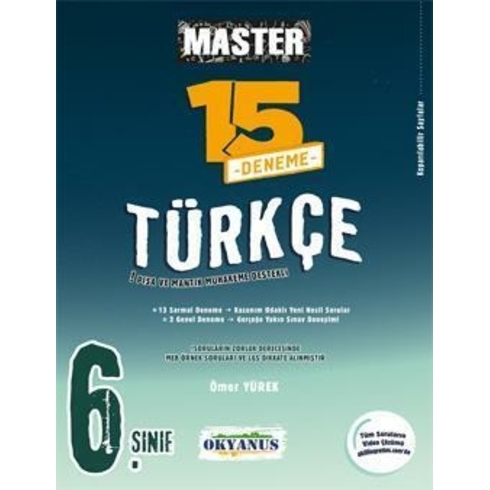 Okyanus 6 Sınıf Master 15 Türkçe Denemesi