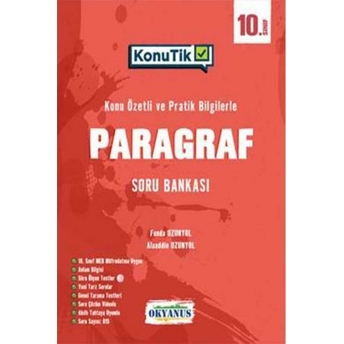 Okyanus Yayınları 10. Sınıf Konutik Paragraf Soru Bankası Komisyon