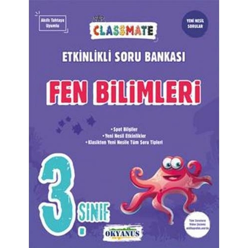 Okyanus Yayınları 3. Sınıf Fen Bilimleri Classmate Etkinlikli Soru Bankası