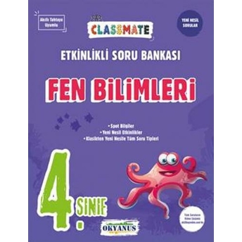 Okyanus Yayınları 4. Sınıf Fen Bilimleri Classmate Etkinlikli Soru Bankası Komisyon