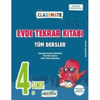 Okyanus Yayınları 4. Sınıf Tüm Dersler Classmate Evde Tekrar Kitabı Komisyon