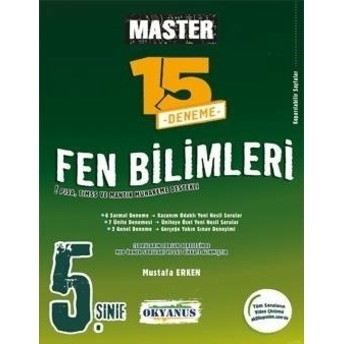 Okyanus Yayınları 5. Sınıf Fen Bilimleri Master 15 Deneme Mustafa Erken