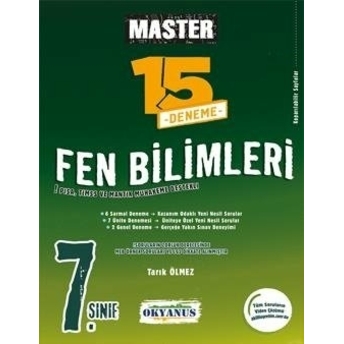 Okyanus Yayınları 7. Sınıf Fen Bilimleri Master 15 Matematik Deneme Tarık Ölmez