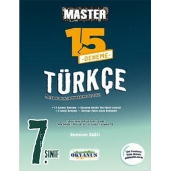 Okyanus Yayınları 7. Sınıf Master 15 Türkçe Denemesi Ramazan Dağlı