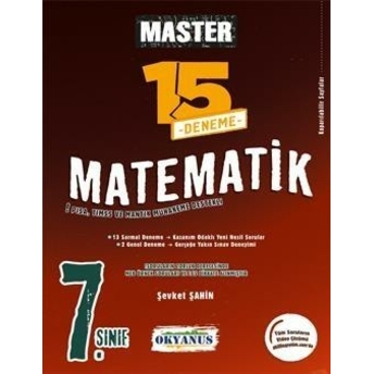 Okyanus Yayınları 7. Sınıf Matematik Master 15 Matematik Deneme Komisyon