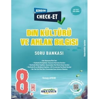 Okyanus Yayınları 8. Sınıf Din Kültürü Ve Ahlak Bilgisi Kendini Check-Et Soru Bankası Sonay Aydın