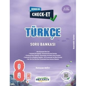 Okyanus Yayınları 8. Sınıf Türkçe Kendini Check-Et Soru Bankası Ramazan Dağlı