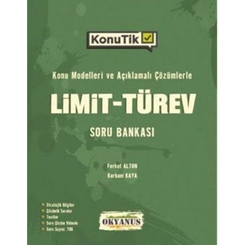 Okyanus Yayınları Ayt Konutik Limit Türev Soru Bankası Komisyon