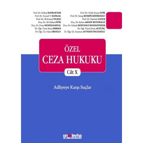 On Iki Levha Yayınları Özel Ceza Hukuku Cilt 10