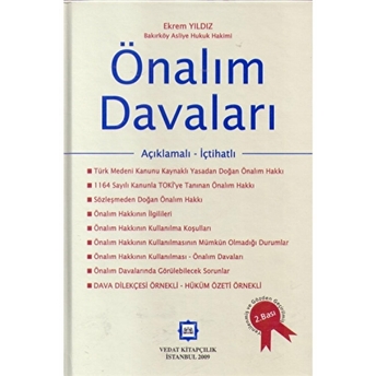 Önalım Davaları Ciltli Ekrem Yıldız