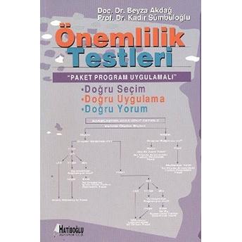 Önemlilik Testleri Paket Program Uygulamalı-Beyza Akdağ