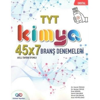 Orbital Yayınları Tyt Kimya 45 X 7 Branş Denemeleri Hamdi Özkan