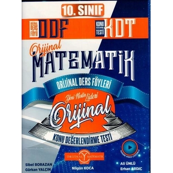 Orijinal Yayınları 10. Sınıf Matematik Odf Kdt Seti Ali Ünlü