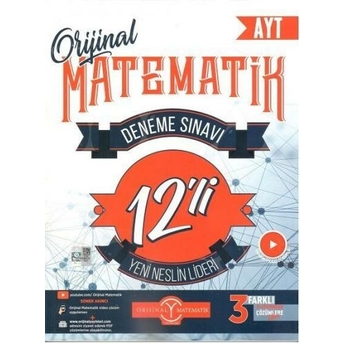 Orijinal Yayınları Ayt Matematik 12 Li Deneme Sınavı Zafer Balcı