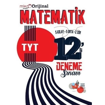 Orijinal Yayınları Mikro Tyt Matematik 12 Li Deneme Sınavı Komisyon