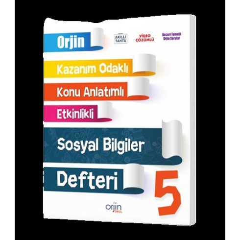 Orjin 5. Sınıf Sosyal Bilgiler Akıllı Defter Komisyon