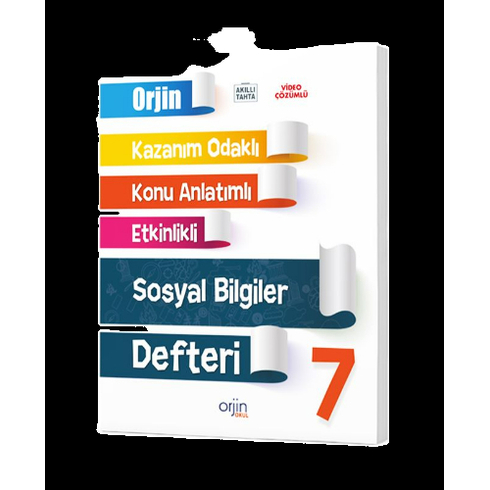 Orjin 7. Sınıf Sosyal Bilgiler Akıllı Defter