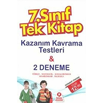 Örnek Akademi 7. Sınıf Tek Kitap Kazanım Kavrama Testleri Ve 2 Deneme Kolektif