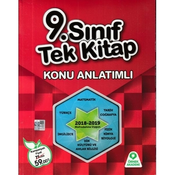 Örnek Akademi 9. Sınıf Tek Kitap Konu Anlatımlı