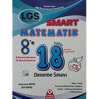 Örnek Akademi Lgs Smart Matematik 18 Deneme Sınavı Mahmut Genç - Elif Genç