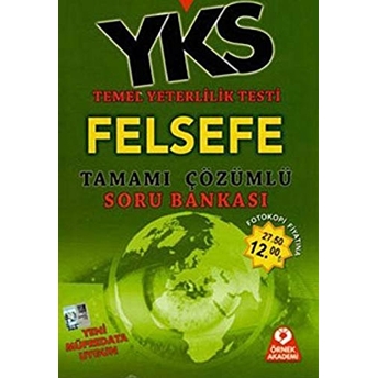 Örnek Akademi Yks Tyt Felsefe Tamamı Çözümlü Soru Bankası