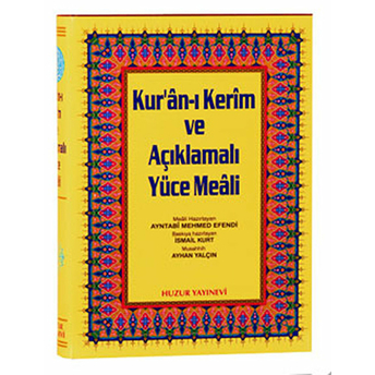 Orta Boy Kur’an-I Kerim Ve Açıklamalı Yüce Meali (3’Lü) Ayntabi Mehmed Efendi