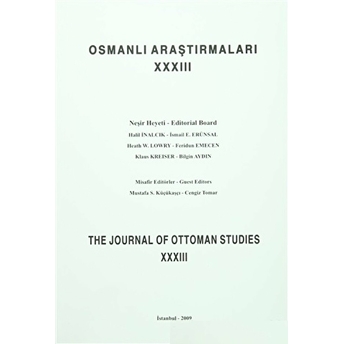 Osmanlı Araştırmaları - The Journal Of Ottoman Studies Sayı: 33 Kolektif