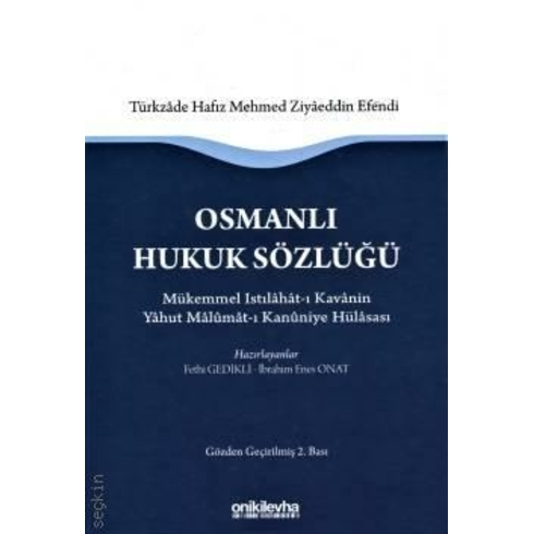 Osmanlı Hukuk Sözlüğü - Fethi Gedikli