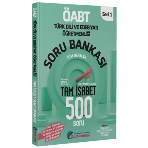 Özdil Akademi Öabt Türk Dili Ve Edebiyatı Tam Isabet 500 Soru Bankası Çözümlü Yekta Özdil