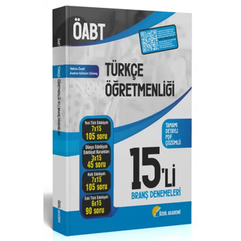 Özdil Akademi Öabt Türkçe Öğretmenliği 15 Li Deneme Çözümlü Yekta Özdil