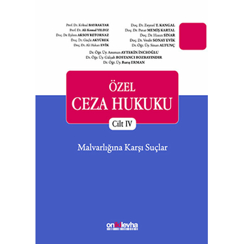 Özel Ceza Hukuku - Cilt 4 Ciltli Ali Hakan Evik