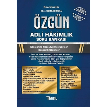 Özgün Adli Hakimlik Soru Bankası Cihan Batu