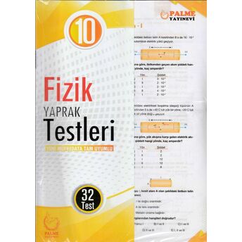 Palme 10. Sınıf Fizik Yaprak Test (Yeni) Kezban Şahin - N. Emre Gündem