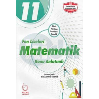 Palme 11.Sınıf Fen Liseleri Matematik Konu Anlatımlı (Yeni) Mehmet Şahin