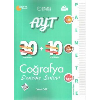 Palme 2022 Ayt Coğrafya Palmetre 30 10 Deneme Sınavı Video Çözümlü Komisyon