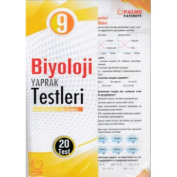 Palme 9. Sınıf Biyoloji Yaprak Test (Yeni) Kolektif