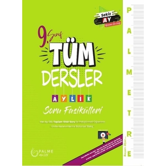 Palme 9 Sınıf Tüm Dersler Palmetre Aylık Çalışma F