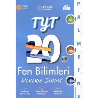 Palme Tyt Fen Bilimleri 20 Deneme Sınavı Palmetre Serisi Kolektif