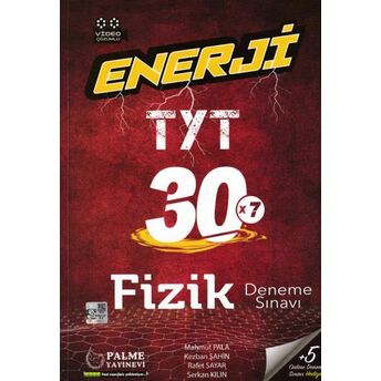 Palme Tyt Fizik Enerji 30 Deneme Sınavı Kezban Şahin Mahmut Pala