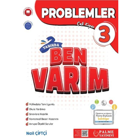 Palme Yayınları 3. Sınıf Problemler Yanında Ben Varım Soru Kitabı Nail Çiftçi