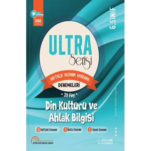 Palme Yayınları 6. Sınıf Din Kültürü Ve Ahlak Bilgisi Ultra Serisi Denemeleri 39 Föy Kezban Sözen Taşkın