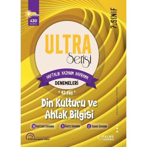 Palme Yayınları 7. Sınıf Din Kültürü Ve Ahlak Bilgisi Ultra Serisi Denemeleri 43 Föy Kezban Sözen Taşkın