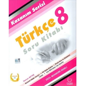 Palme Yayınları 8.Sınıf Kazanım Serisi Türkçe Soru Bankası Komisyon